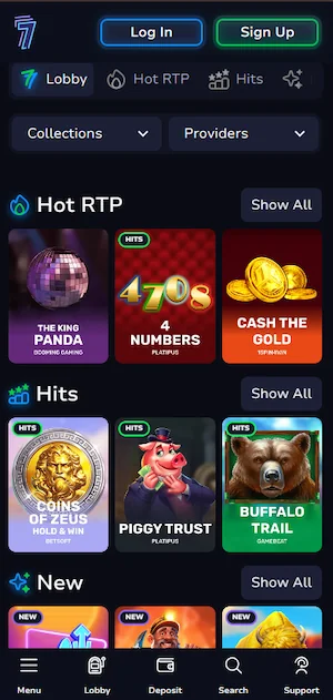 7bit - Beste Online Casino ohne Verifizierung