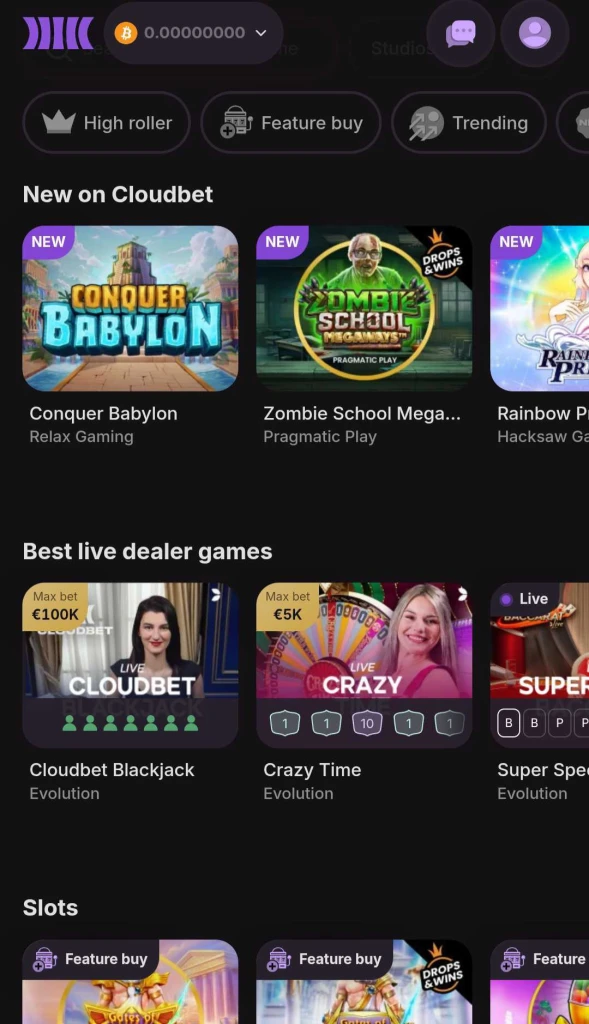 Cloudbet Casino ohne Verifizierung 2026