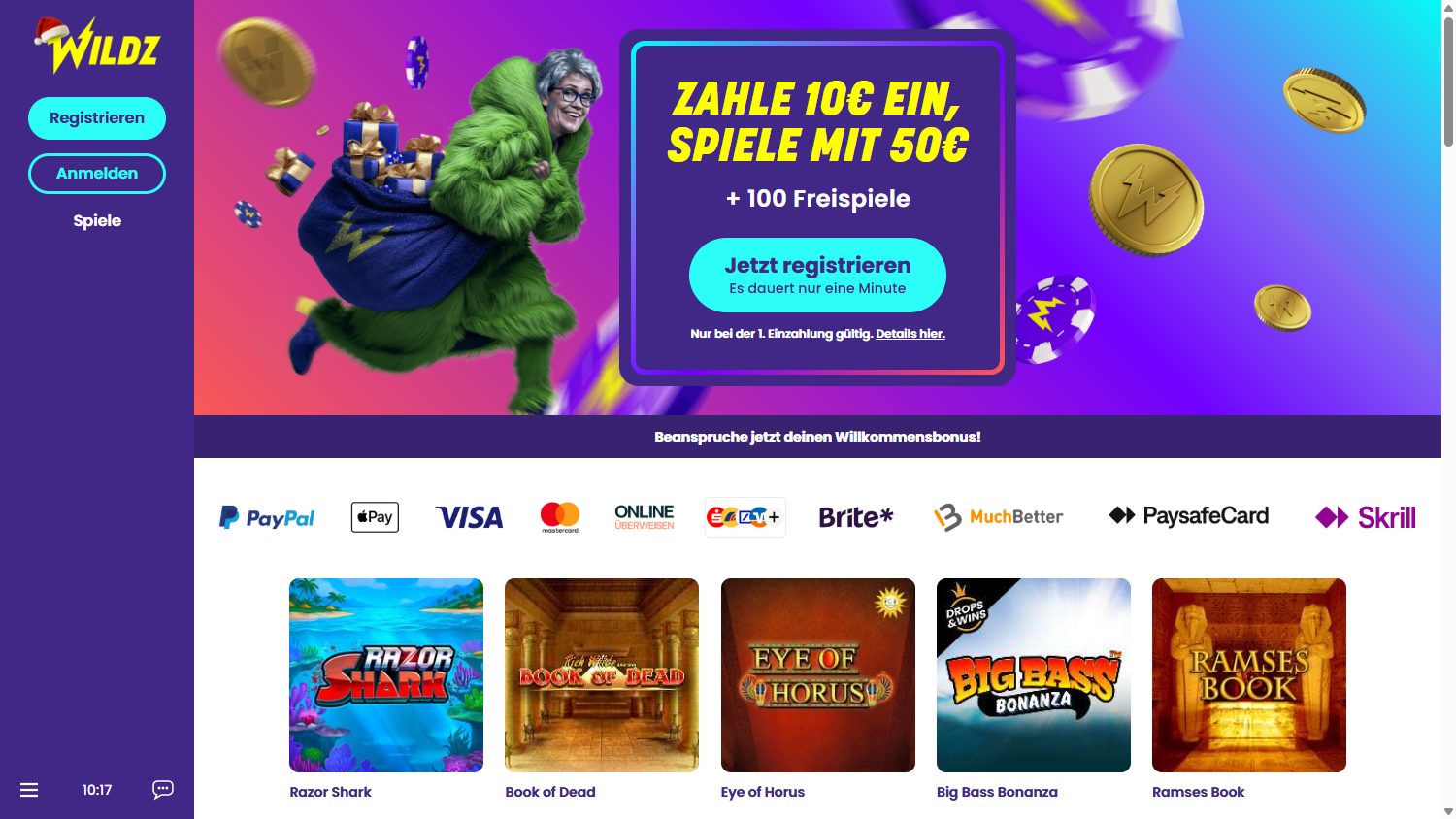 Wildz Casino ohne Verifizierung